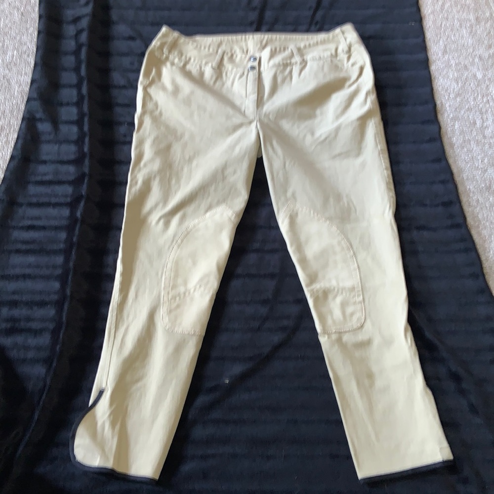 Trainer’s Choice Klaus Krehan Wellington show breeches euro seat safari tan 34l